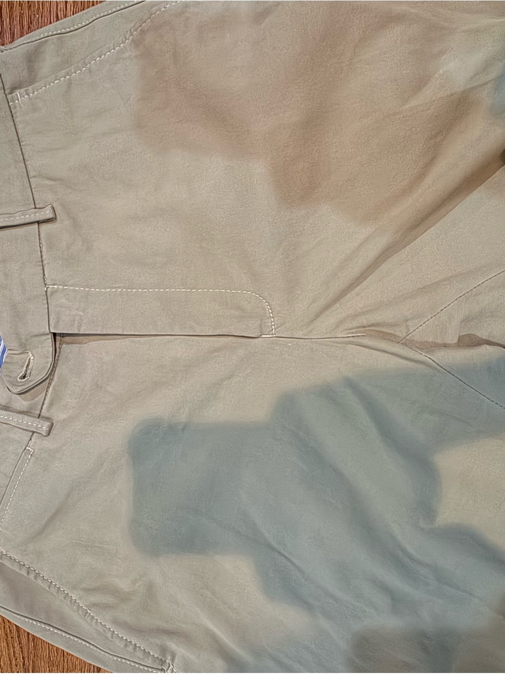 Men's Khaki Cotton Blend Pants - Classic Straight Fit